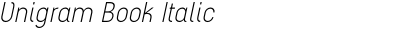 Unigram Book Italic